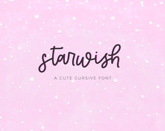 Starwish Schreibschrift: Moderne Kalligraphie mit Ligaturen, Hochzeitsschrift