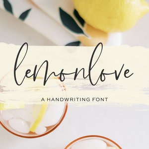 Lemonlove Script Font: Modern Handwritten Calligraphy