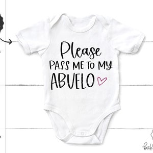 Geef me alstublieft door aan mijn Abuelo SVG - Onesie SVG - Nieuwe Baby SVG - Familie Svg - Schattige babyshirt - Instant Download Cricut - Cricut Svg
