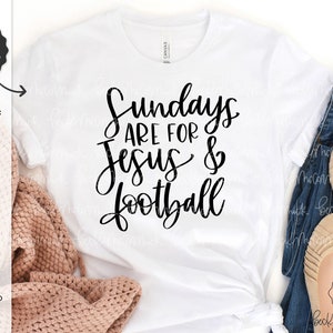 Sonntage sind für Jesus und Fußball SVG-Datei - Silhouette Schnitt Datei - Sofortiger Download für Cricut - Sofortiger Download Silhouette - Herbst Herbst