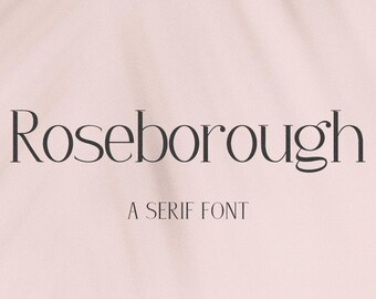 Roseborough Modern Serif Font: Schicke Branding-Schriftart