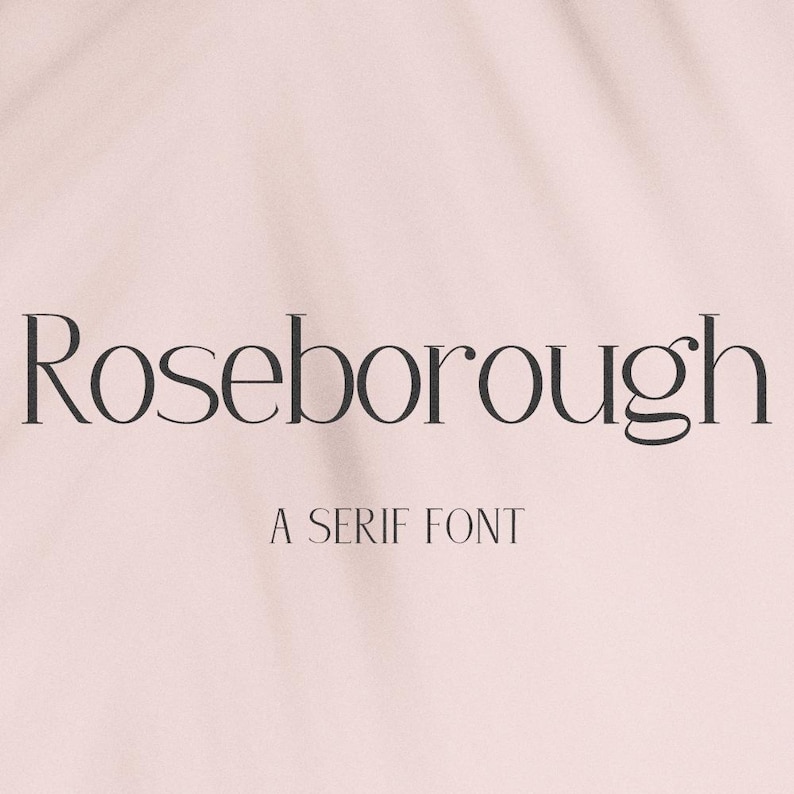 Roseborough Modern Serif Font: Chic Branding Font image 1