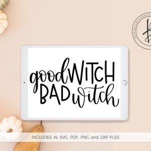 Good Witch Bad SVG Silhouette Cut File Instant Download | Etsy