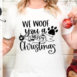 Wir Sie ein frohes Weihnachten SVG - sofortiger Download Cricut - sofortiger Download Silhouette - Weihnachten SVG - Urlaub SVG - Hund Weihnachtssvg