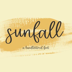 Sunfall Script Font: Modern Calligraphy for Cricut & Procreate