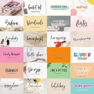 Handlettered Font Bundle: 360+ Rustic, Calligraphy, & Cricut Fonts, Goodnotes Fonts image 7