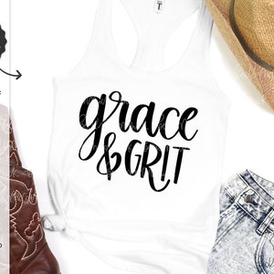 Grace en Grit SVG - Silhouette Cut File - Handgeschreven SVG - Instant Download voor Cricut - Silhouet - Doorzettingsvermogen