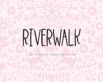 Schriftart Riverwalk Sans: Whimsical Fonts, Goodnotes Font (OTF, TTF, Webfont)