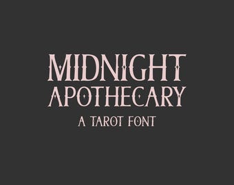 Midnight Apothecary Serif Font: Modern Tarot Font for Cricut & Procreate, Halloween Fonts