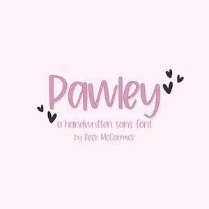 Pawley Sans Schriftart - Lustige Schriftart, Crafting Schriftarten, Goodnotes Schriftart, süße Schriftart, Procreate Schriftart, Cricut Schriftart, schrullige handgeschriebene Schriftart, Notizen nehmen
