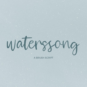 Waterssong Brush Script Font: Modern Handwriting Font