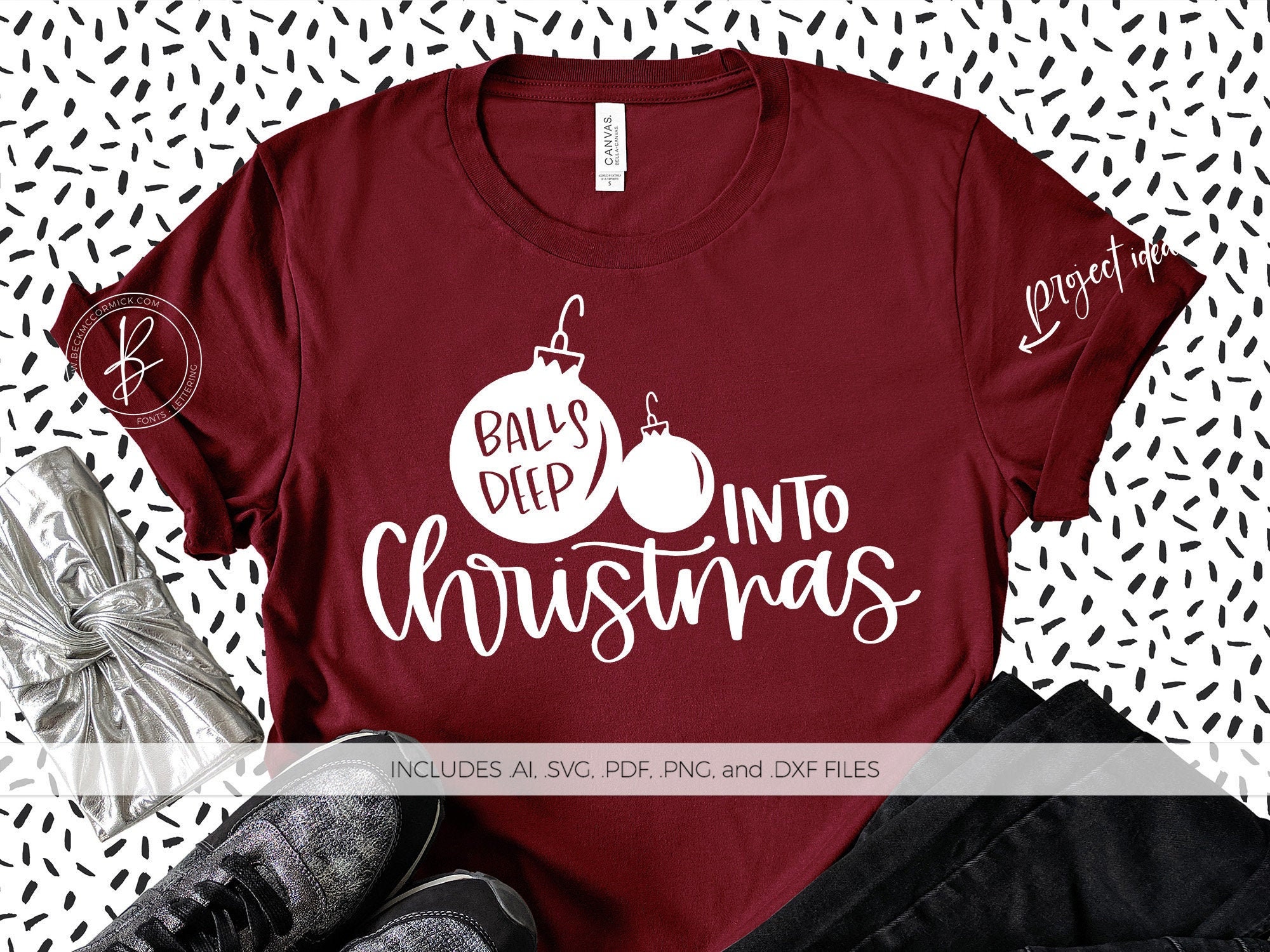 Download Balls Deep Into Christmas Svg Silhouette Cut File Instant Etsy