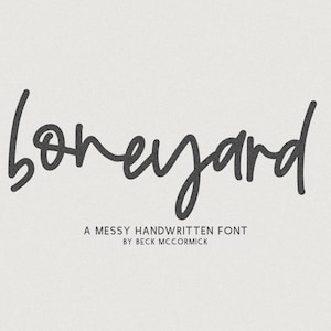 Fuente Boneyard Script: fuente monolineal desordenada