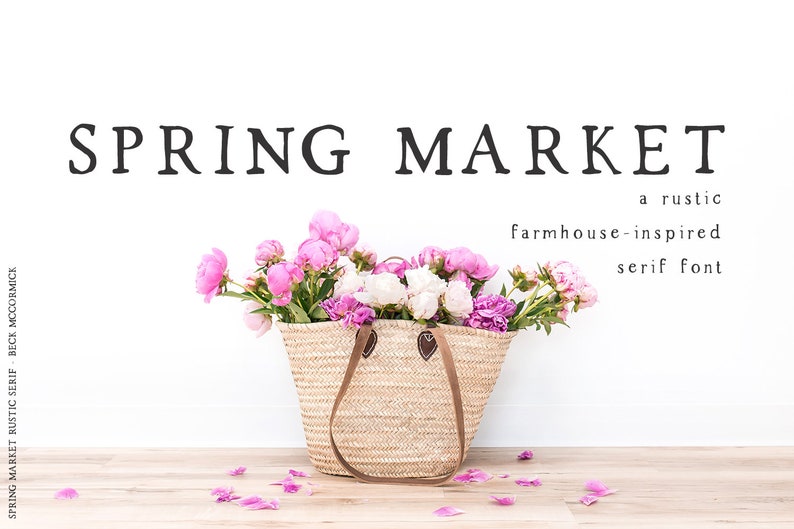 Spring Market - Serif Fonts, Farmhouse Fonts, Cricut Fonts, Modern Fonts, Handwritten Font, Fonts for Cricut, Procreate Fonts, Spring Fonts 