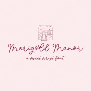 Marigold Manor Script Font: Modern Calligraphy, Cricut & Procreate Font