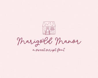 Marigold Manor Schreibschrift: Moderne Kalligraphie, Cricut & Procreate Schriftart