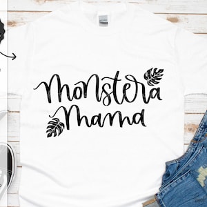 Monstera Mama SVG-Datei - Cricut SVG - Cricut Datei - Cricut Download - Silhouette-Datei - Pflanze Mama Svg - Pflanzen Svg - Monstera SVG