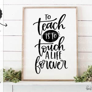 Zu lehren ist, ein Leben SVG zu berühren - Lehrer Silhouette Schnitt Datei - Sofortiger Download für Cricut - Silhouette Datei - Lehrer Wertschätzung SVG