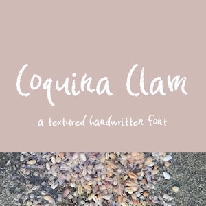 Coquina Clam Handwritten Font - Fun Fonts, Crafting Fonts, Cute Font, Fonts for Procreate, Chalkboard Font, Quirky Handwritten Font