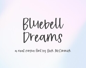 Bluebell Dreams Schreibschrift: Süße kursive Schriftart (OTF, TTF, Webfont)