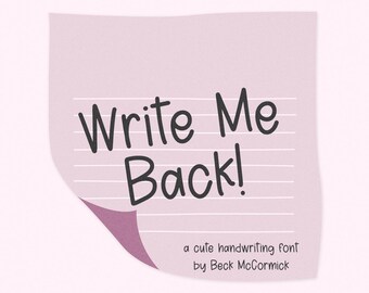 Write Me Back Sans Schriftart: Lehrerschrift, Goodnotes Schriftart (OTF, TTF, Webfont)