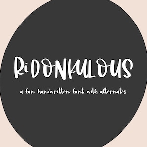 Ridonkulous-lettertype: eigenzinnig handgeschreven Sans-lettertype