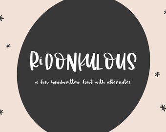 Ridonkulous Font: Quirky Handwritten Sans Font