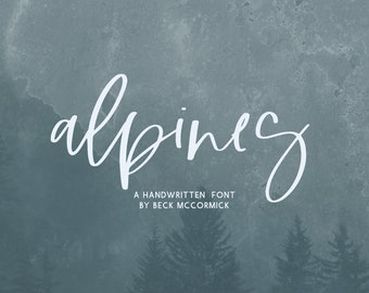 Alpines Script Font: Messy Handwritten Signature Font