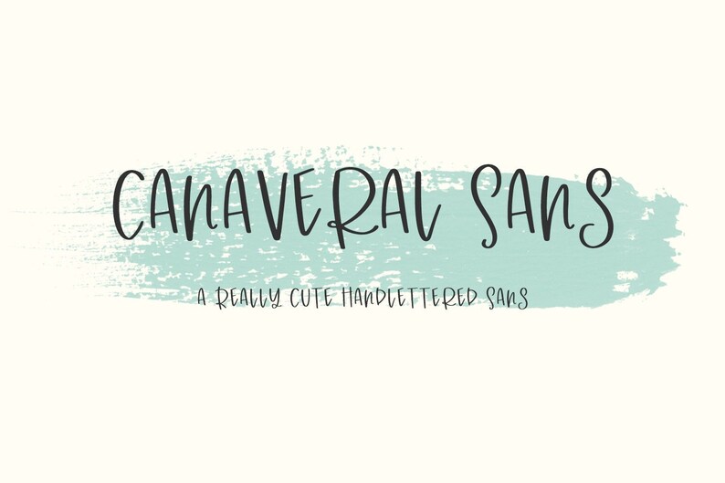 Canaveral Sans Font Fun Font, Crafting Font, Font for Cricut, Cute Font, Procreate Font, Cricut Font, Quirky Handwritten Font, Fun Font image 1