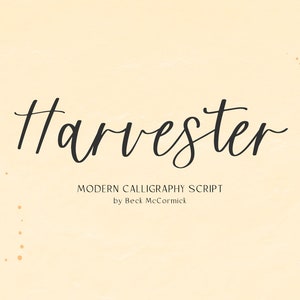 Harvester Script Font: Modern Calligraphy for Cricut & Procreate