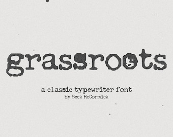 Grassroots Typewriter Font: Antique Serif for Cricut & Procreate, Farmhouse Fonts