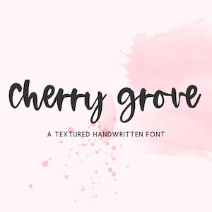 Cherry Grove Cursive Font - Fun Fonts, Bouncy Fonts, Fonts for Cricut, Cute Font, Fonts for Procreate, Cricut Font, Quirky Handwritten Font