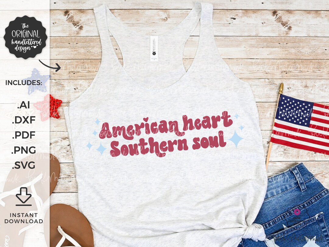 American Heart Southern Soul SVG America SVG Independence Day SVG ...