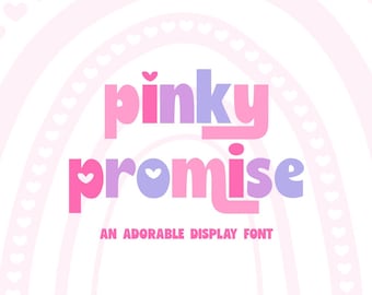 Pinky Promise Sans Schriftart: Retro-Schrift, Y2K-Schriften