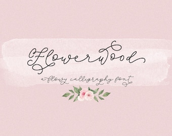 Flowerwood Schreibschrift: Schreibschrift mit Swashes, Coquette Font