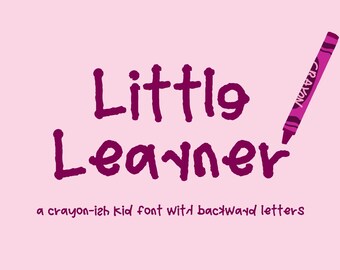 Little Learner Sans Font: Quirky Crayon Font, Kid Fonts