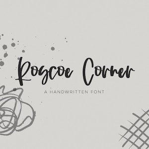 Roscoe Corner Scriptフォント：モダンな手書きフォント