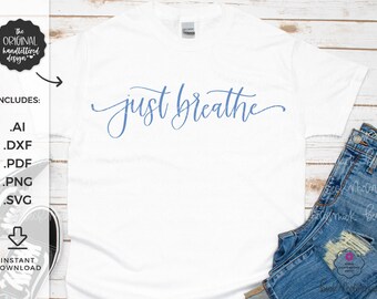 Just Breathe SVG - La salud mental importa archivo SVG - Cricut SVG - Archivo Cricut - Descarga Cricut - Punto y coma Svg - Conciencia de salud mental