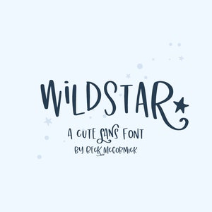 Fuente Wildstar: fuente bonita, fuente original, fuente manuscrita, fuente Cricut, fuente Procreate, fuente Goodnotes, fuente manuscrita, fuentes para logotipos