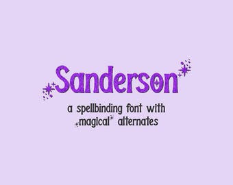 Sanderson Display Font: Magical Witchy Tarot Halloween (Digital Download)