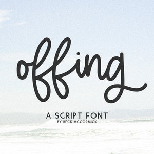 Offing Script Font: Modern Cursive Font for Cricut & Procreate