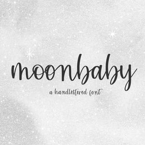 Moonbaby Font: Modern Calligraphy Script (OTF, TTF, Webfont)