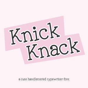 Knick Knack Typewriter Font: Serif Font for Cricut & Procreate