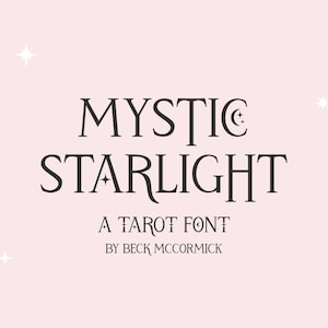 Czcionka Mystic Starlight — czcionka nowoczesna, czcionka Cricut, czcionka Procreate, czcionka Tarot, czcionka Halloween, Ouija, czcionka Spooky, logo, czcionka Tattoo