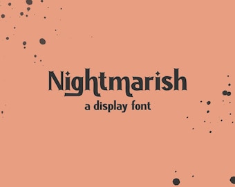 Nightmarish Serif Font: Modern Tarot Font for Cricut & Procreate, Halloween Fonts