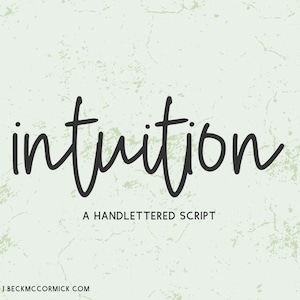 Intuition Script Font: Modern Handwriting Font for Cricut & Procreate