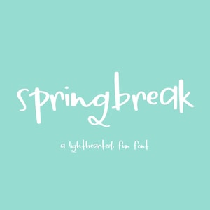Springbreak Font - Fun Fonts, Crafting Fonts, Fonts for Cricut, Cute Font, Fonts for Procreate, Cricut Font, Quirky Handwritten Font