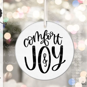 Comfort en vreugde SVG - silhouet snijden bestand - Instant Download Cricut - Instant Download silhouet - Kerstmis SVG - kerstornament SVG