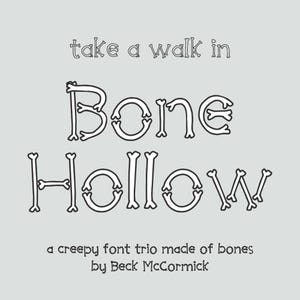 Knochen hohle Schriftart - Bone Schriftart, Cricut Schriftart, Procreate Schriftart, Halloween Schriftart, Ouija, Spooky Schriftart, Logo, Scary Schriftart, Doodle Schriftart