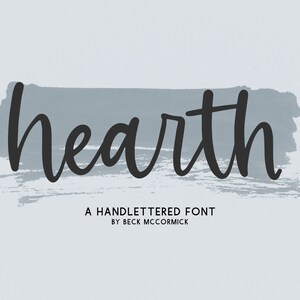 Hearth Script Font - Handwriting Font, Goodnotes, Handwritten Font, Christmas Font, Cursive Fonts, Cricut Fonts, Procreate Font, Modern Font